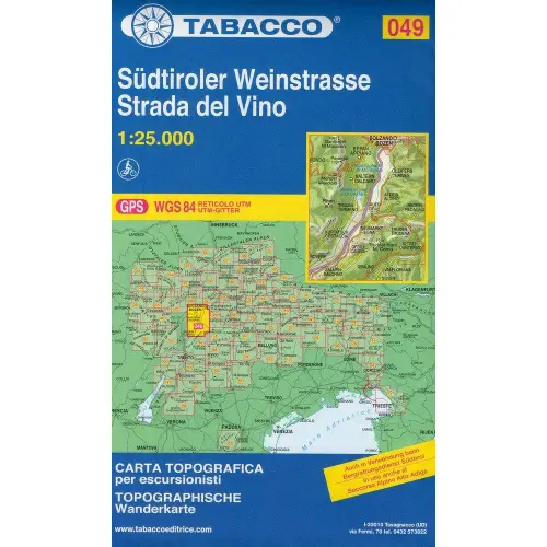 Sudtiroler Weinstrasse, Strada del Vino, 1:25 000