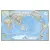 World Pacific Centered Świat mapa ścienna polityczna arkusz laminowany 1:36 384 000