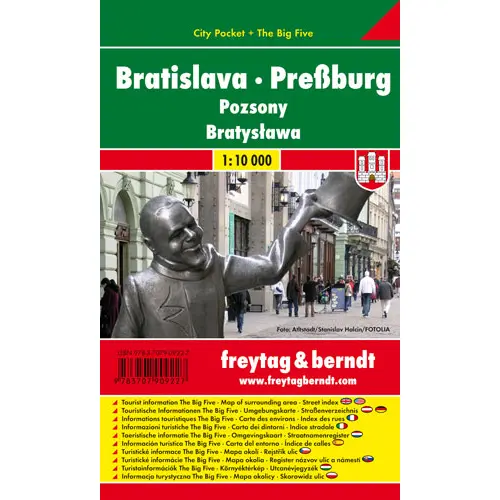 Bratysława city pocket mapa 1:10 000 Freytag & Berndt