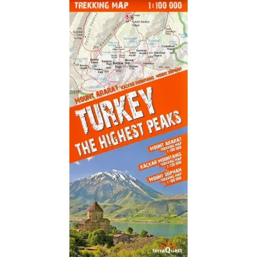 Turcja góra Ararat mapa trekingowa laminowana, 1:100 000