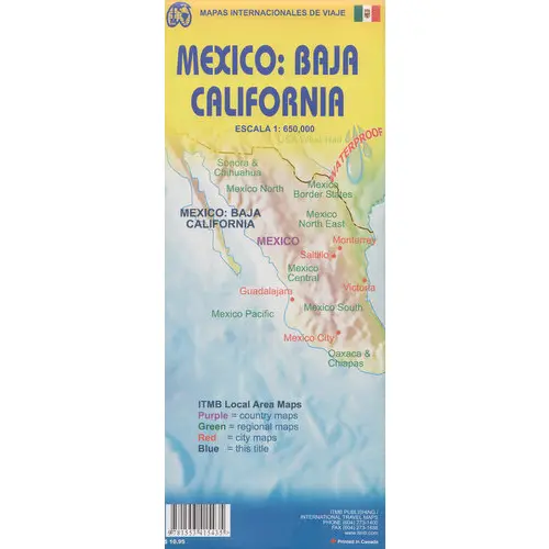 Meksyk Baja California mapa 1:650 000 ITMB