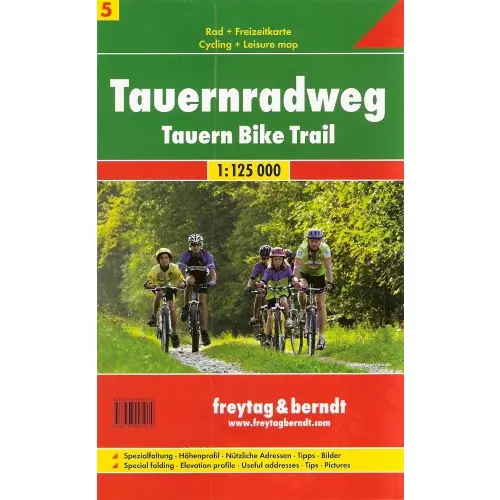 Taury ścieżki rowerowe mapa 1:125 000 Freytag & Berndt