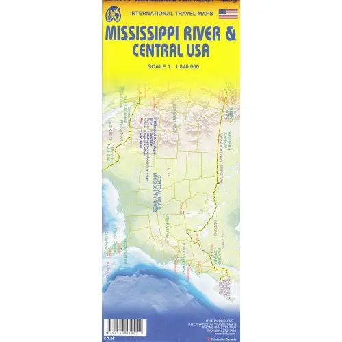USA część centralna i rzeka Mississippi mapa 1:1 840 000 ITMB