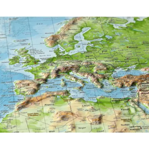 Świat mapa plastyczna 1:53 500 000 GeoRelief