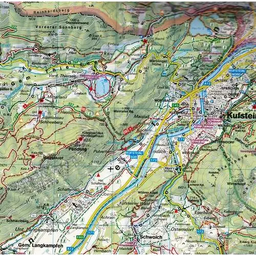 Kufstein, Kaisergebirge, Kitzbuhel, 1:50 000
