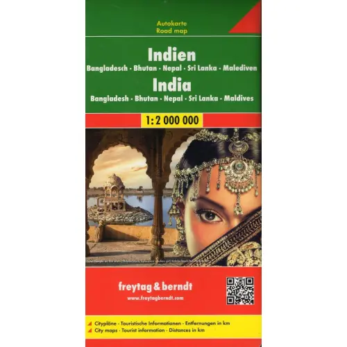 Indie Bangladesz Bhutan Nepal Sri Lanka Malediwy 1:2 000 000