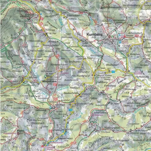 Graz und Umgebung, Raabklamm, Gleisdorf, Lannach, Stübing, 1:50 000