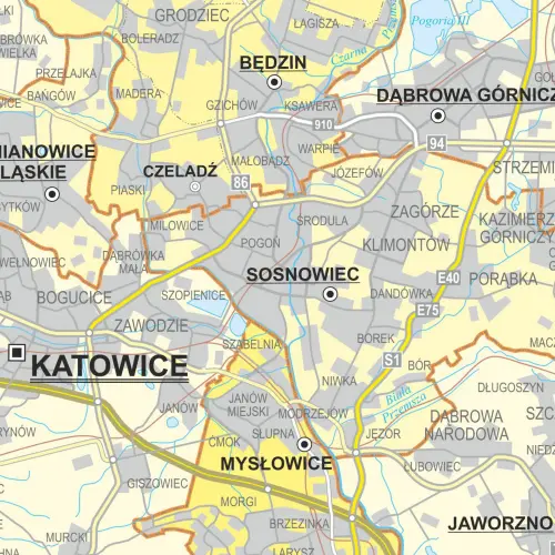 Polska mapa ścienna administracyjna na podkładzie do wpinania, 1:500 000, ArtGlob