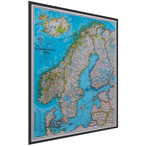 Skandynawia Classic mapa ścienna polityczna na podkładzie magnetycznym 1:2 765 000