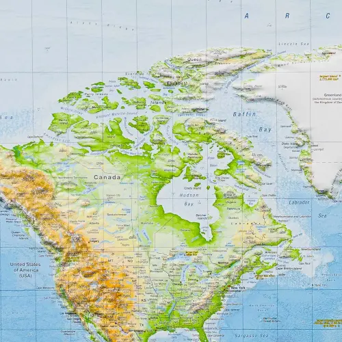 Świat mapa plastyczna 1:53 500 000 GeoRelief