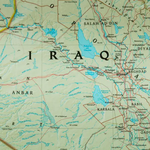Irak Classic mapa ścienna polityczna na podkładzie magnetycznym 1:1 778 000