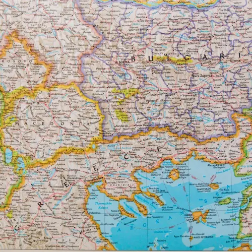 Bałkany Classic mapa ścienna polityczna na podkładzie magnetycznym 1:1 948 000