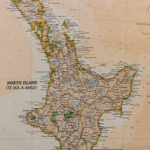 Nowa Zelandia Executive mapa ścienna polityczna na podkładzie magnetycznym 1:2 300 000