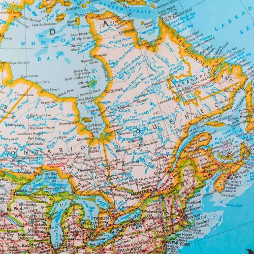 Ameryka Północna Classic mapa ścienna polityczna na podkładzie 1:8 950 000