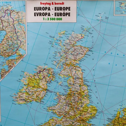 Europa mapa ścienna drogowa, 1:3 500 000