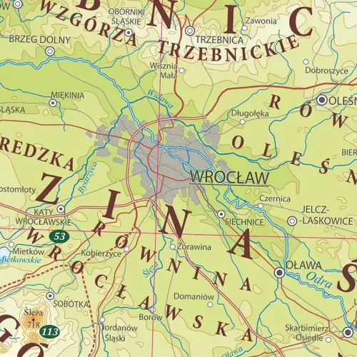 Polska mapa ścienna dwustronna fizyczno-administracyjna 1:500 000