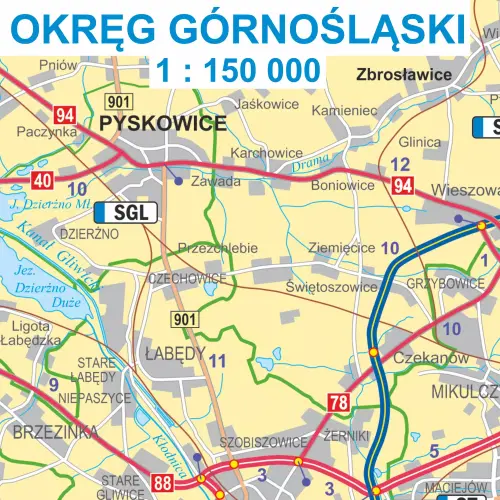 Polska mapa ścienna administracyjno-drogowa z tablicami rejestracyjnymi arkusz laminowany, 1:500 000, ArtGlob