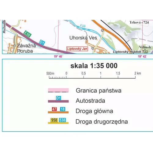 Tatry polskie i słowackie mapa ścienna arkusz laminowany, 1:35 000, ArtGlob