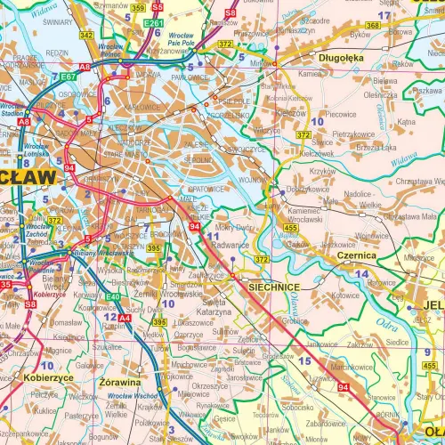 Województwo dolnośląskie mapa ścienna arkusz papierowy, 1:200 000, ArtGlob