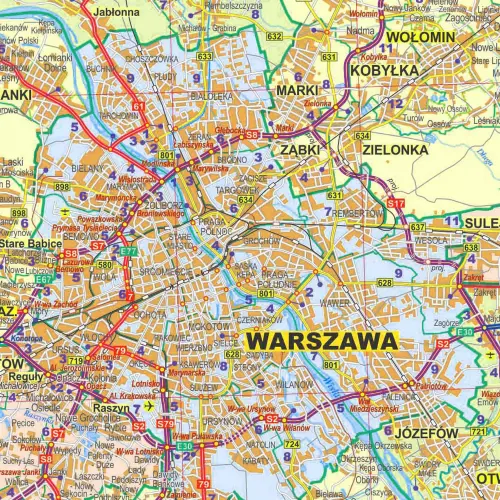 Województwo mazowieckie mapa ścienna administracyjno-drogowa na podkładzie magnetycznym, 1:200 000, ArtGlob