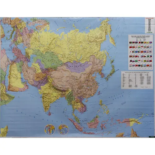 Azja mapa ścienna polityczna arkusz papierowy 1:9 000 000