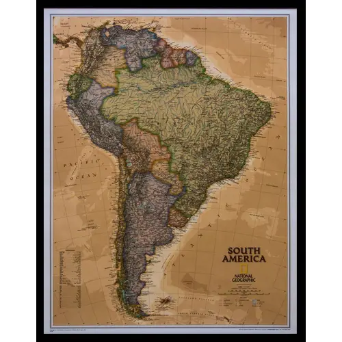 Ameryka Południowa Executive mapa ścienna polityczna na podkładzie magnetycznym 1:11 121 000