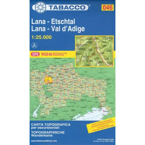 Lana - Etschtal, Lana - Val d'Adige, 1:25 000