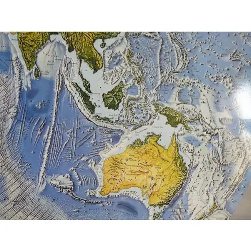 Świat mapa ścienna panoramiczna na podkładzie