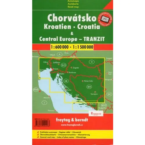 Chorvatsko, Central Europe - Tranzit, 1:600 000 / 1:1 500 000