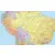 Ameryka Południowa mapa ścienna polityczno-fizyczna arkusz laminowany 1:8 000 000