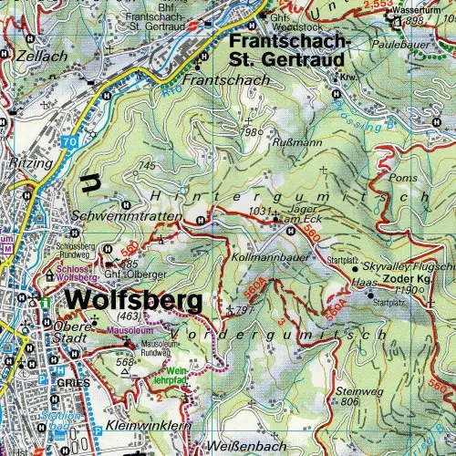 Saualpe Region Lavanttal Koralpe Region Schilcherheimat, 1:50 000