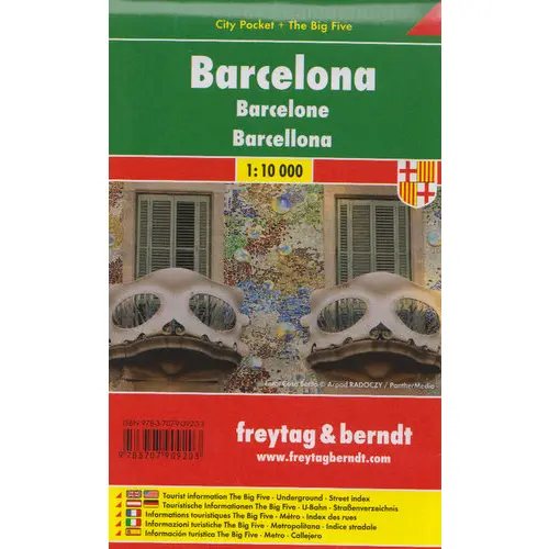 Barcelona city pocket mapa 1:10 000 Freytag & Berndt