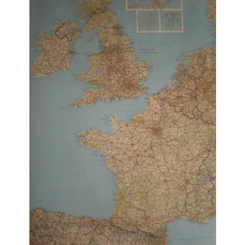 Europa Zachodnia mapa ścienna samochodowa 1:2 000 000