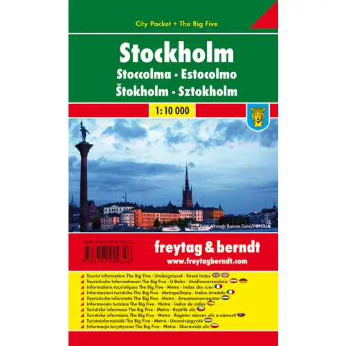Sztokholm city pocket mapa 1:10 000 Freytag & Berndt