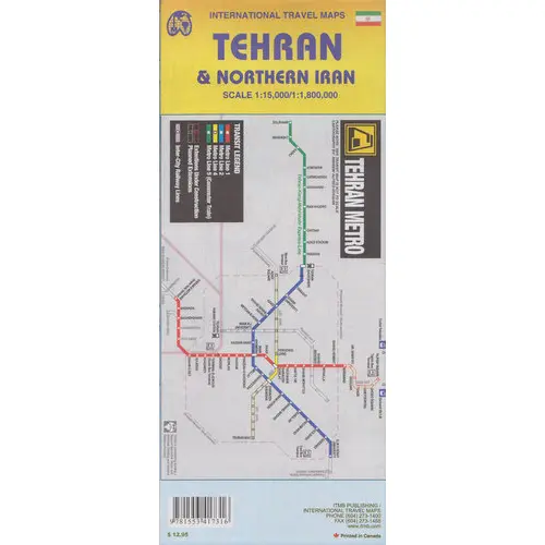 Teheran i Północny Iran 1:15 000 / 1:1 800 000 ITMB