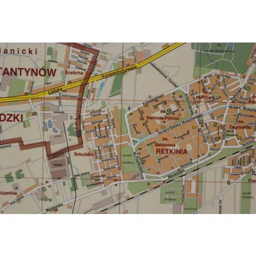 Łódź mapa ścienna samochodowa 1:20 000