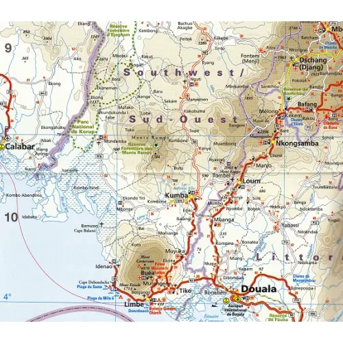 Kamerun Gabon mapa 1:1 300 000 Reise Know-How