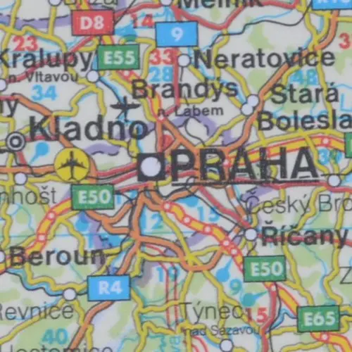 Europa Środkowa mapa ścienna samochodowa arkusz laminowany 1:2 000 000