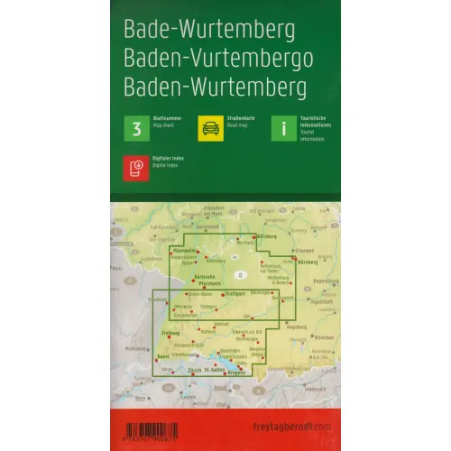 Niemcy część 3 Badenia-Wirtembergia, 1:200 000