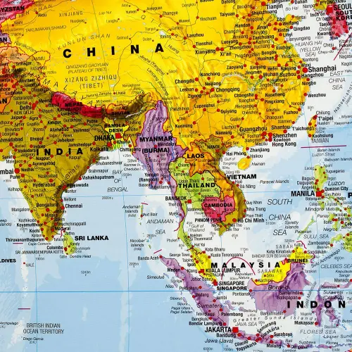 Świat Polityczny mapa ścienna arkusz laminowany, 1:30 000 000