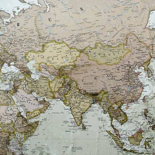 Świat polityczny antyczny mapa ścienna na podkładzie magnetycznym 1:30 000 000