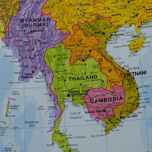 Azja mapa ścienna polityczna arkusz laminowany 1:11 000 000