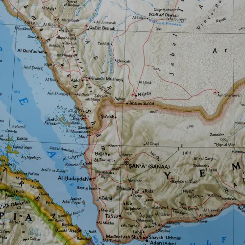 Bliski Wschód Classic mapa ścienna polityczna na podkładzie 1:6 083 000