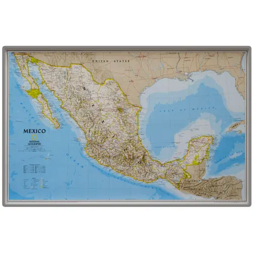 Meksyk Classic mapa ścienna polityczna na podkładzie do wpinania 1:4 370 000