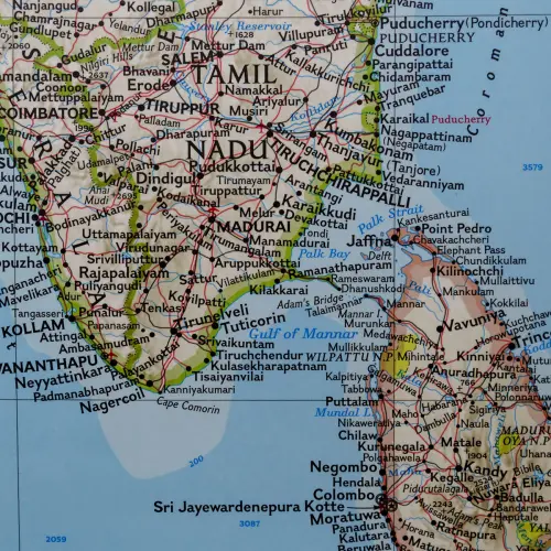 Indie Classic mapa ścienna polityczna 1:5 545 000