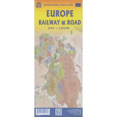 Europe Railway & Road, 1:3 350 000