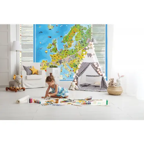 Europa Młodego Odkrywcy mapa ścienna - tapeta XL dla dzieci