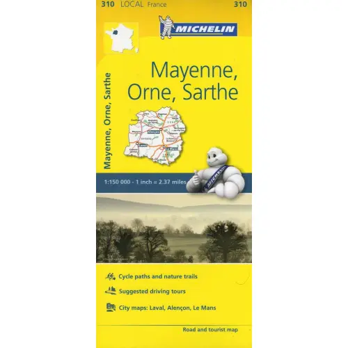 Mayenne, Orne, Sarthe, 1:150 000