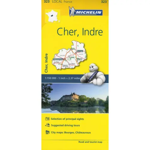 Cher, Indre, 1:150 000