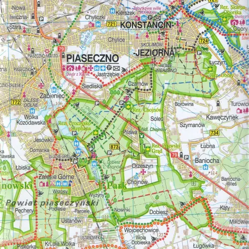 Green Velo, Warszawa i okolice cz. południowa mapa rowerowa, 1:100 000